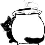 Cat with Cauldron Frame