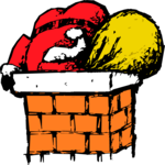 Santa in Chimney 04