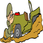 Jeep - Stuck in Mud