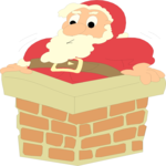 Santa in Chimney 01