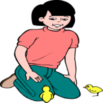 Girl Feeding Birds