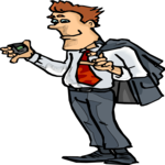 Businessman with Beeper