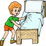 Boy Making Bed