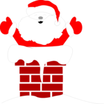 Santa in Chimney 02