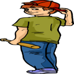 Boy Playing Baseball 1