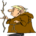 Monk with Stick