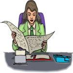 Woman Reading Newspaper