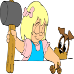 Girl Cracking Nuts