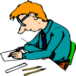 Writing at Desk