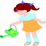 Girl & Watering Can