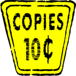 Copies 10¢ Sign