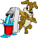 Dog Pumping Water