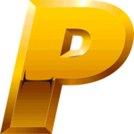 Gold  Italic P