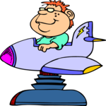 Boy in Toy Plane