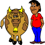 Farmer & Cow