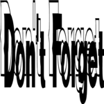 Don't Forget 4