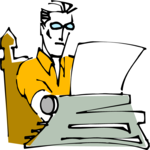 At the Typewriter