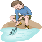 Boy with Paper Boat