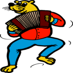 Accordion Player - Leopard