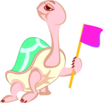 Tortoise with Flag