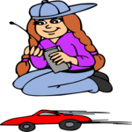 Girl & Toy Car