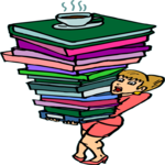 Woman Carrying Books