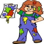 Girl with Painting
