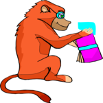 Monkey with Book