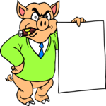 Pigman with Sign
