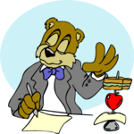 Bear at Desk