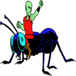 Elf Riding Ant