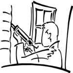 Man Caulking