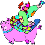 Clown with Pig