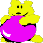 Teddy Bear Holding Ball