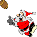 Santa Playing Football