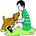 Boy with Puppy