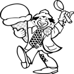 Clown with Ice Cream 1