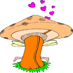 Fairies Behind a Mushroom