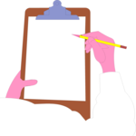 Clipboard in Hands