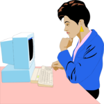 Woman at Computer 02