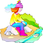 Girl with Paper Boat
