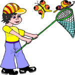 Boy with Butterflies