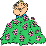 Boy in Flower Bush