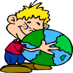Boy Hugging Planet
