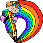 Baby with Rainbow