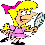 Girl Looking in Mirror
