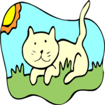 Cat on Grass 2