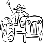 Farmer on Tractor 6