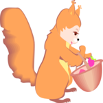 Squirrel with Basket