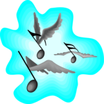 Musical Notes Flying